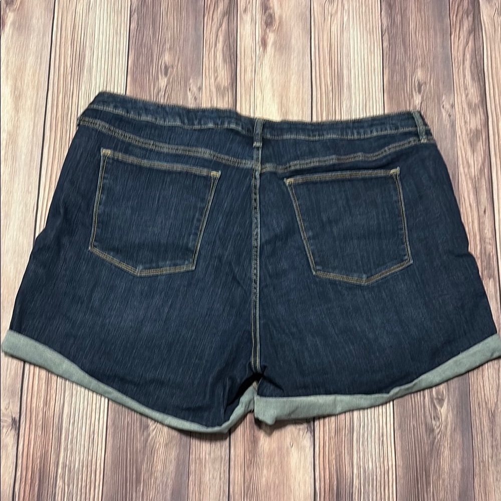 Arizona Jean Company Blue Jean Shorts with Distressed Details - Picture 2 of 3